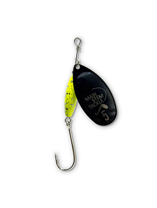 Chartreuse Glitter/Black Blade